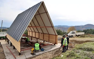Alaçam Belediyesi Bungalov Üretim Tesisi Ekonomiye Destek