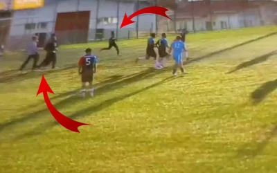 Taraftarlar sahaya girip futbolculara saldırdı, maç iptal oldu.