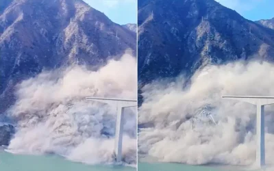 Köprü Çöküşü: Dev Beton Bloklar Nehre Düştü