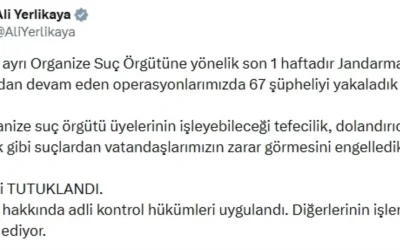 İçişleri Bakanlığı 7 ilde 7 organize suç örgütüne operasyon düzenledi: 47 kişi tutuklandı