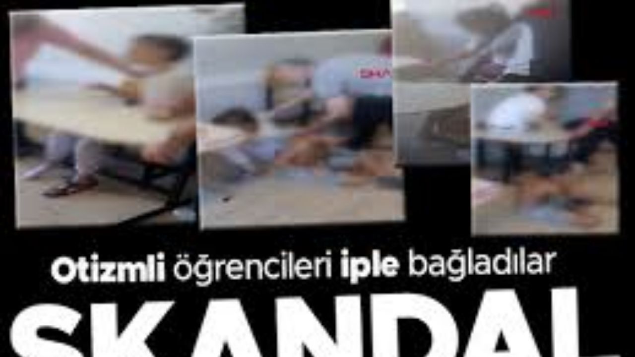 Bursa'da şok edici manzara Otizmli çocuklar ders sırasında kelepçelenmiş (1)