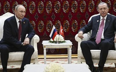 SON DAKİKA: Erdoğan Türkmenistan’da Putin ile Görüştü