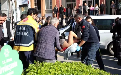 Güvenlik kamerasına yansıyan anlık saldırı anı