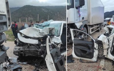 Isparta’da Feci Kaza: Otomobil Park Halindeki TIR’a Çarptı, 2 Ölü, 1 Yaralı